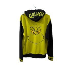 Dr. Seuss The Grinch Unisex “Always Naughty” Full Zip Hoodie Green Labeled Small